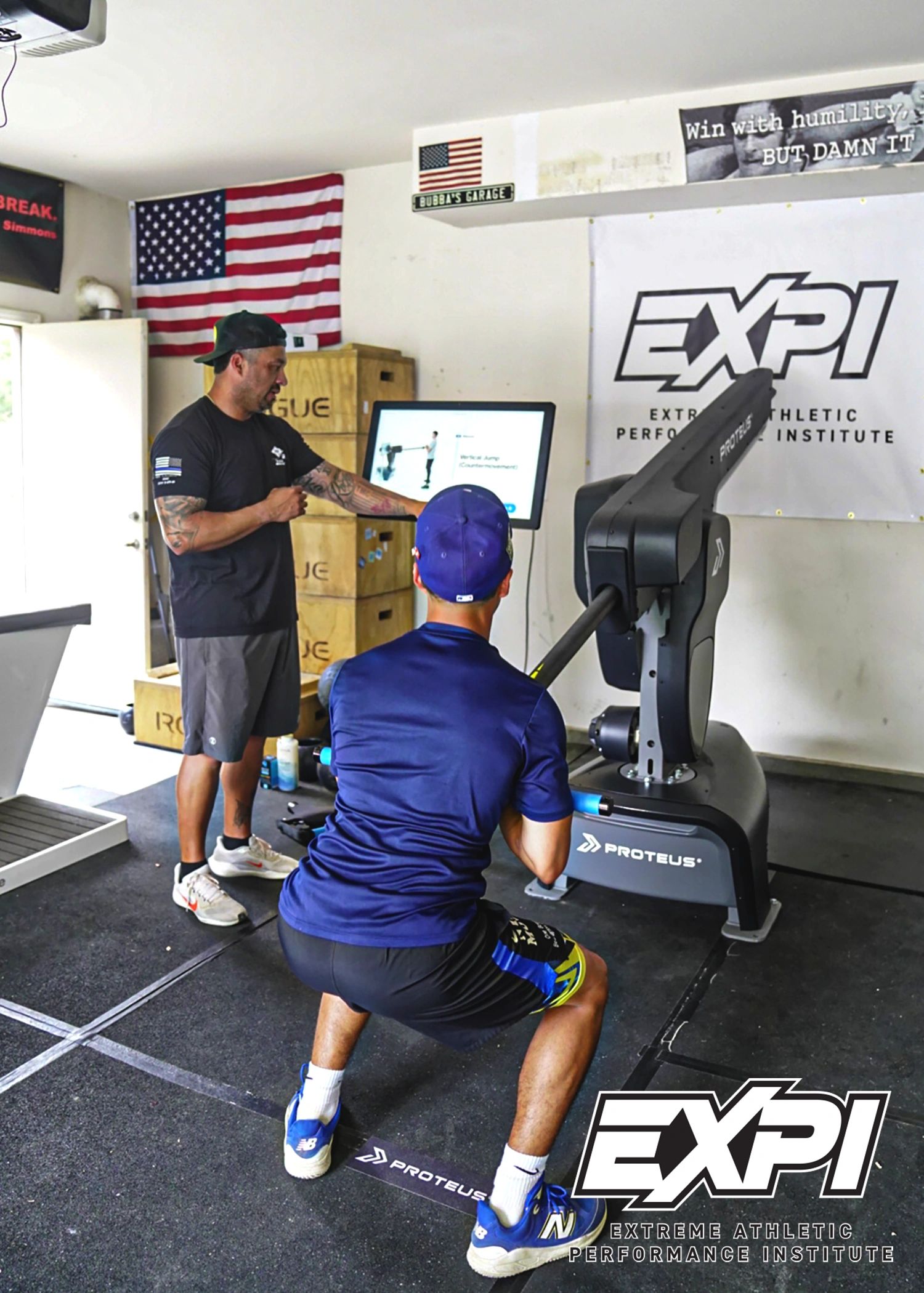 EXPI athletes in session